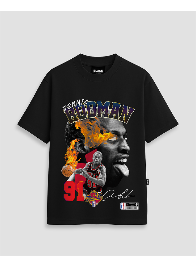 Camiseta Dennis Rodman 91 - Preta