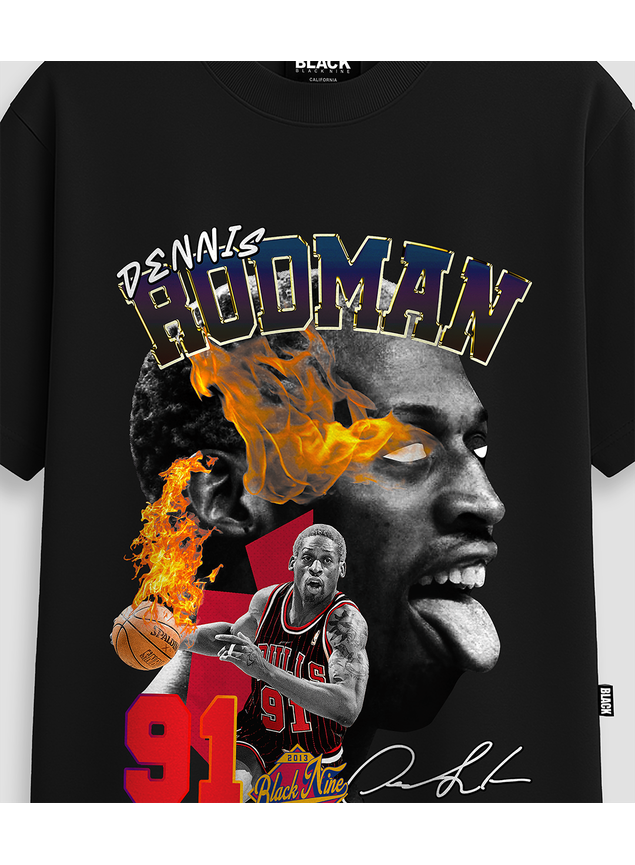Camiseta Dennis Rodman 91 - Preta
