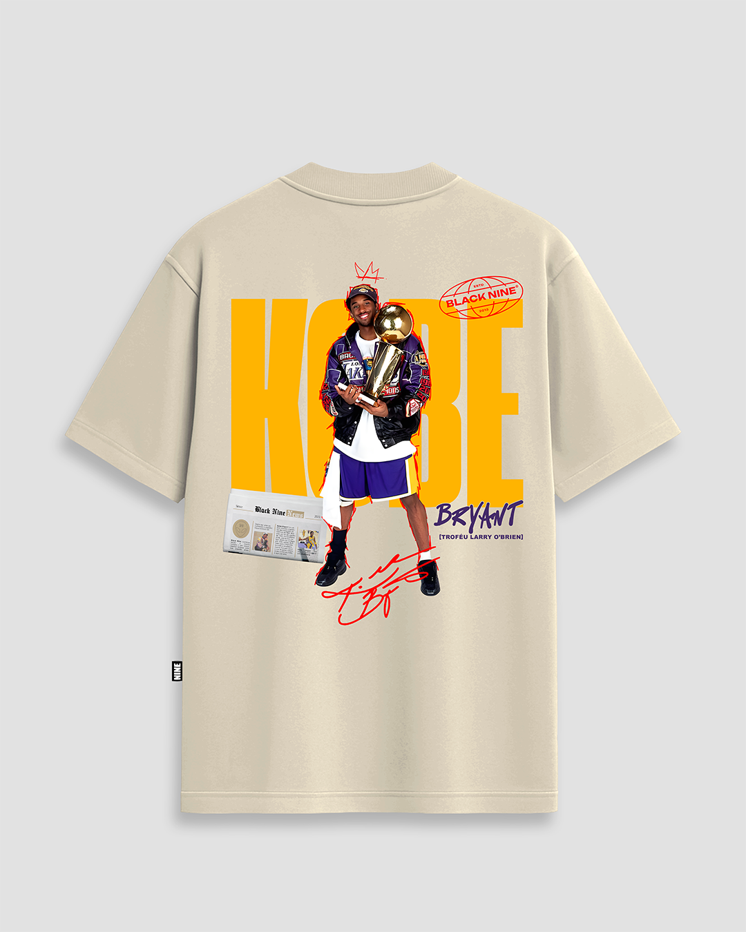 Camiseta Kobe Bryant Campeão - Off White