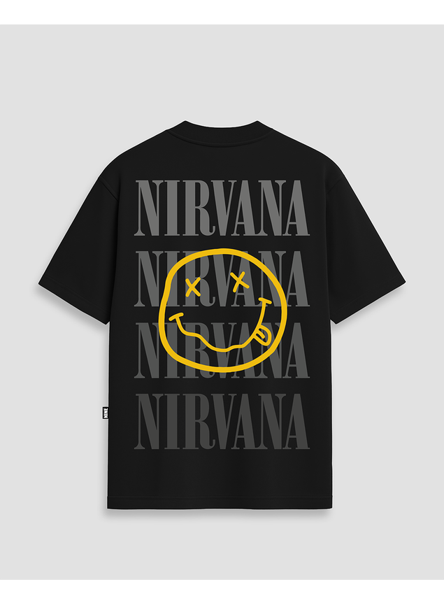 Camiseta Streetwear Nirvana - Preta