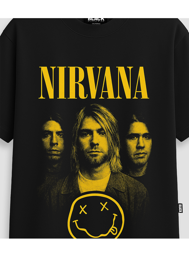 Camiseta Streetwear Nirvana - Preta