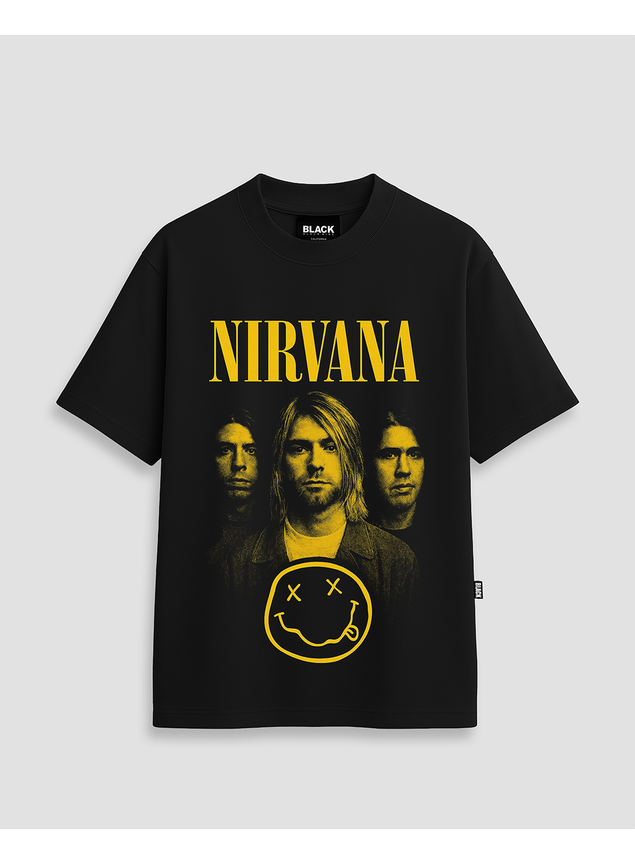 Camiseta Streetwear Nirvana - Preta
