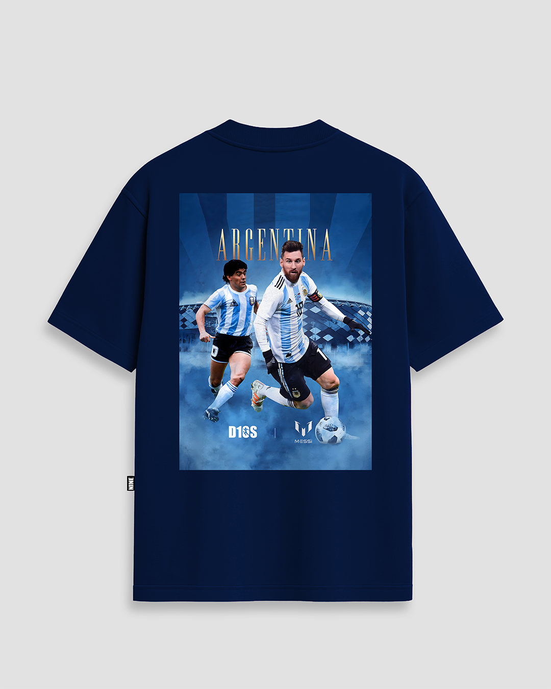 Camiseta Messi e Maradona Azul Marinho