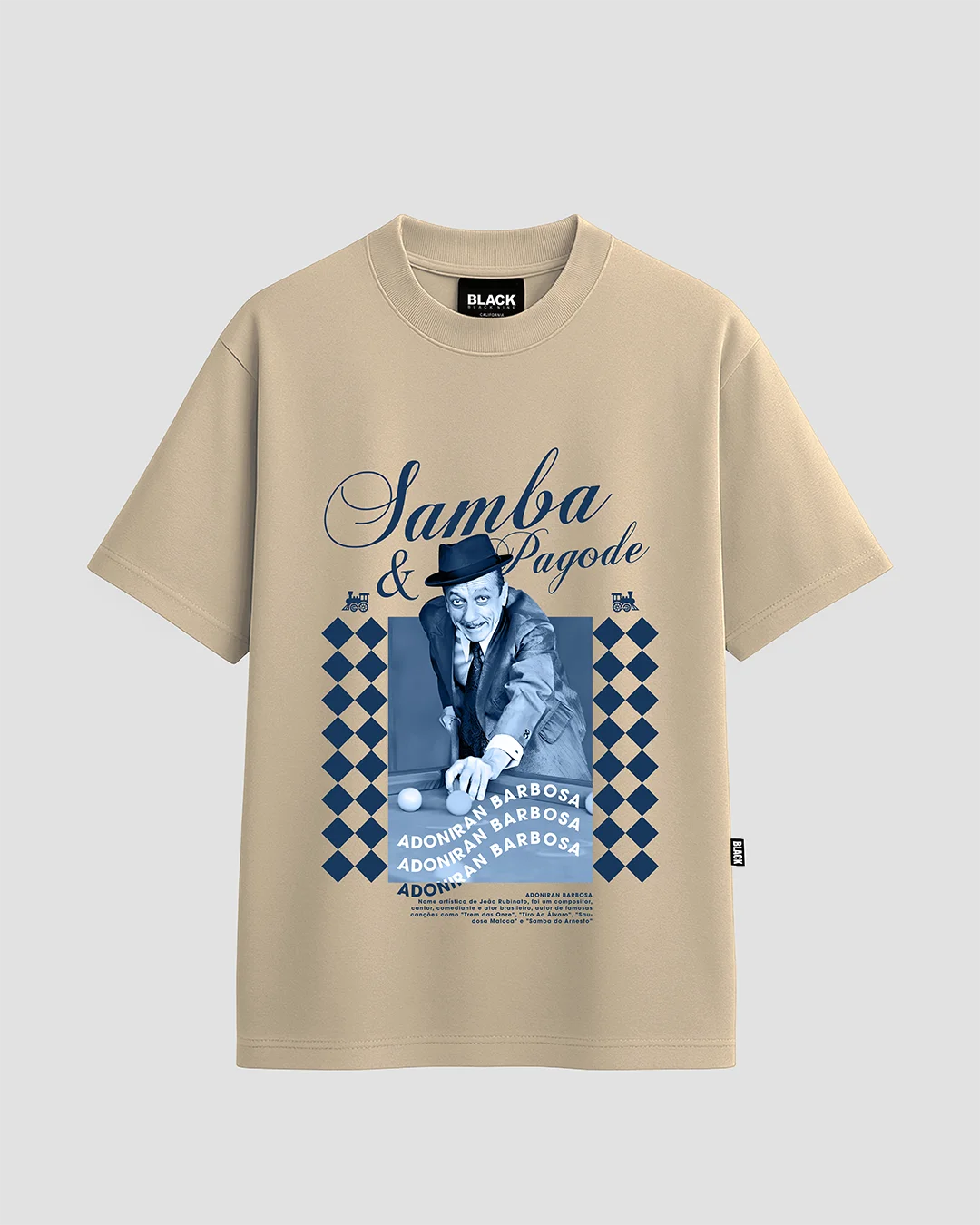 Camiseta Homenagem Adoniran Barbosa Samba - Branca