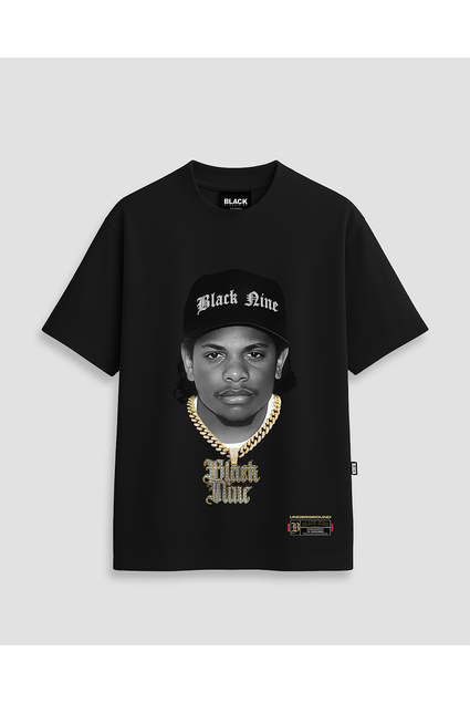 新日×HMVコラボTシャツ KING OF MUSIC Sサイズ Camiseta Oversized Streetwear Michael Jackson King - Preta
