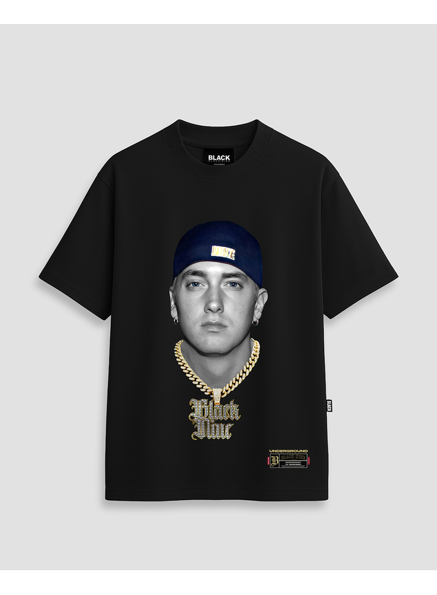 トップス EMINEM THE COLLECTION Game Shirt Camiseta Streetwear Eminem 3D - Preta