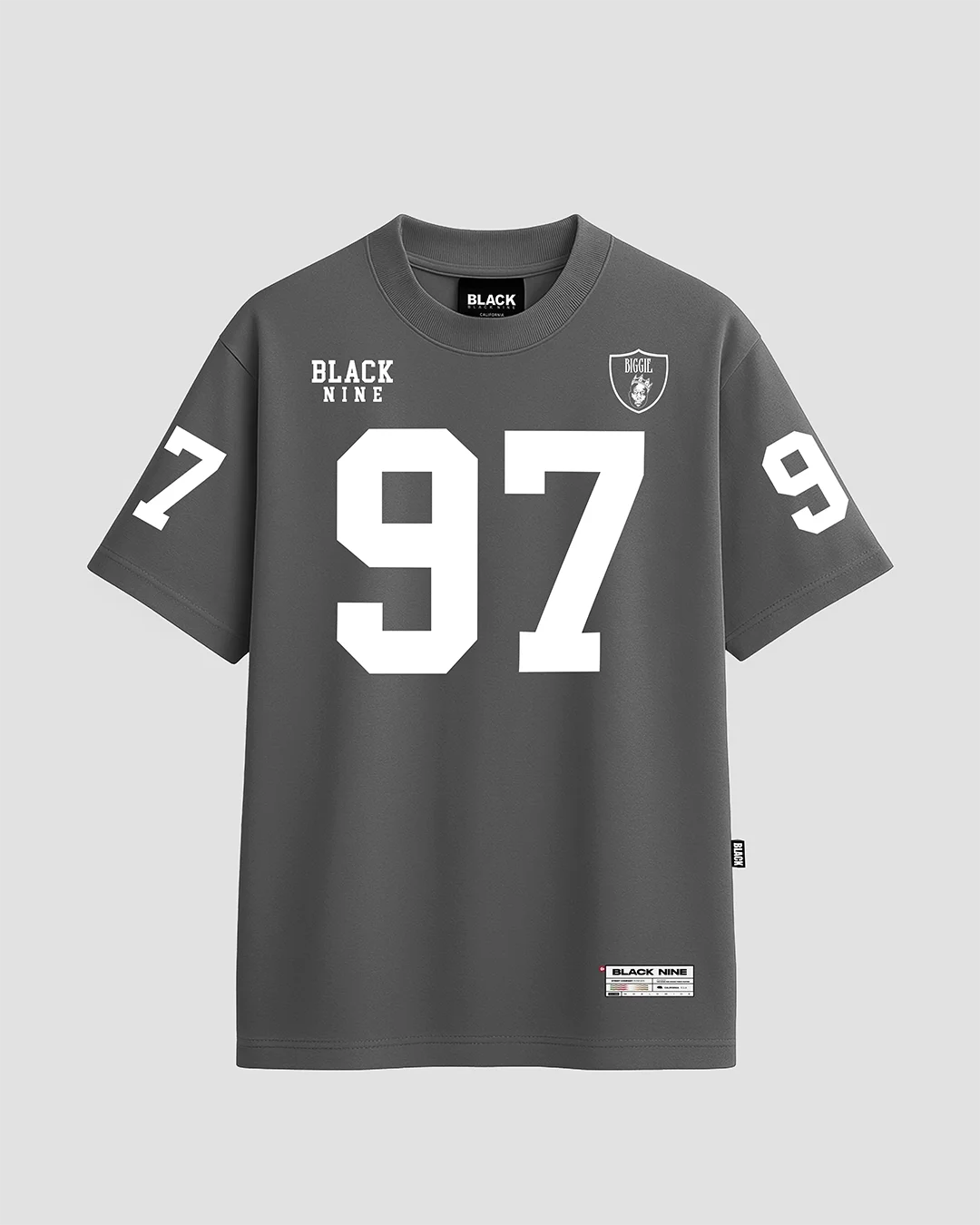 Camiseta 96 Tupac Number - Chumbo