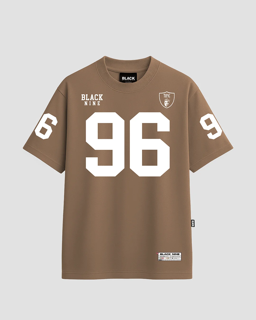 Camiseta 96 Tupac Number - Marrom