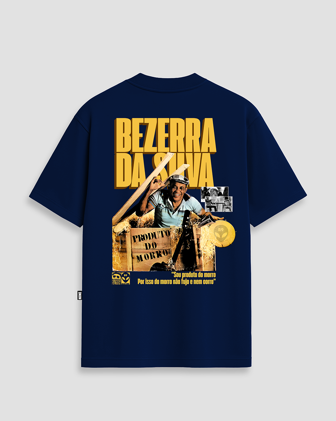 M*M様 OasisLIMITED EDITION SUPER DELUXE B Camiseta Oficial Bezerra Produto Do Morro - Azul Marinho - produto
