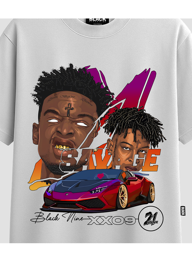 IVE 250907 ペンミ配布 Tシャツ Camiseta 21 Savage Lamborghini - Branca