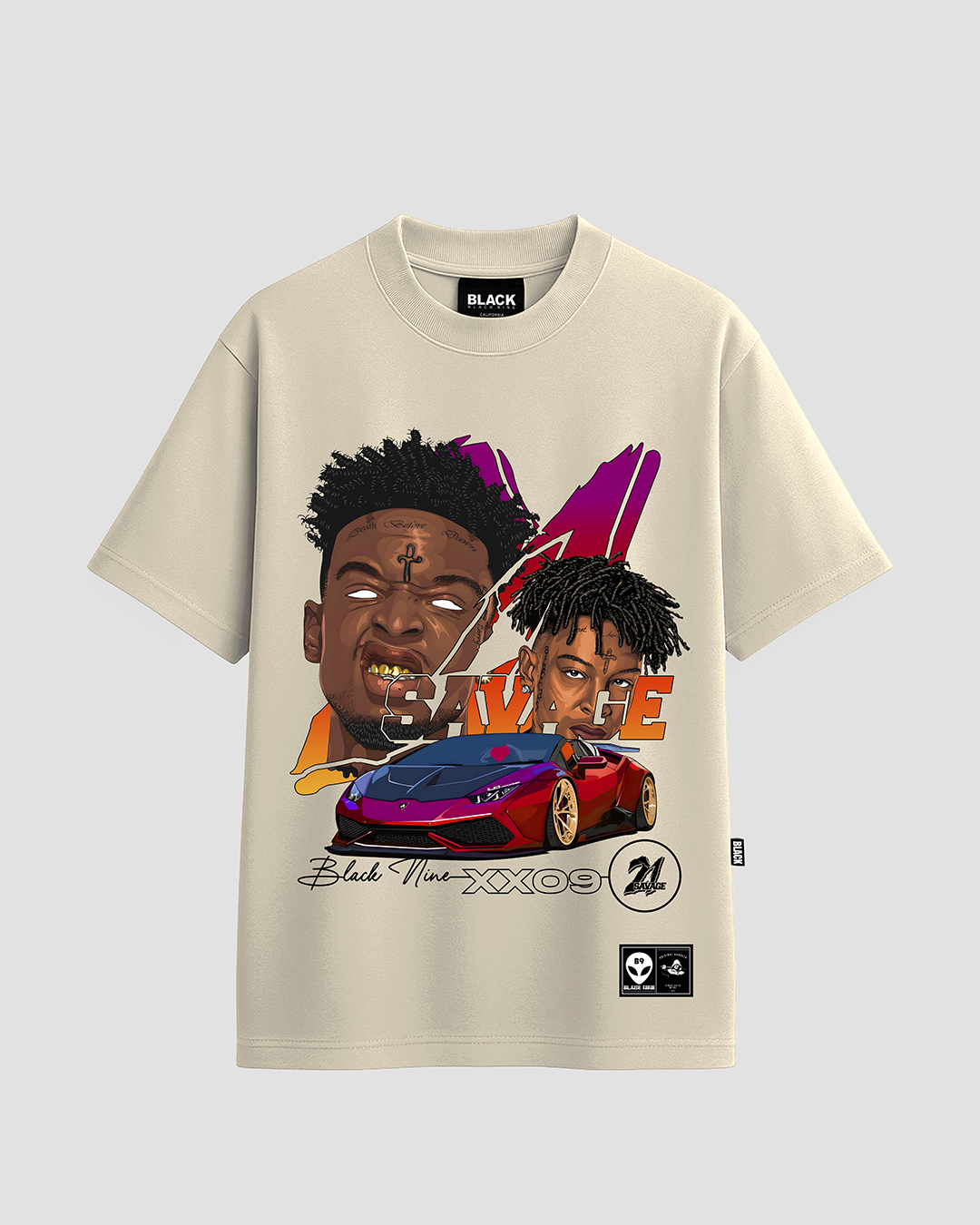 Camiseta 21 Savage Lamborghini - Branca