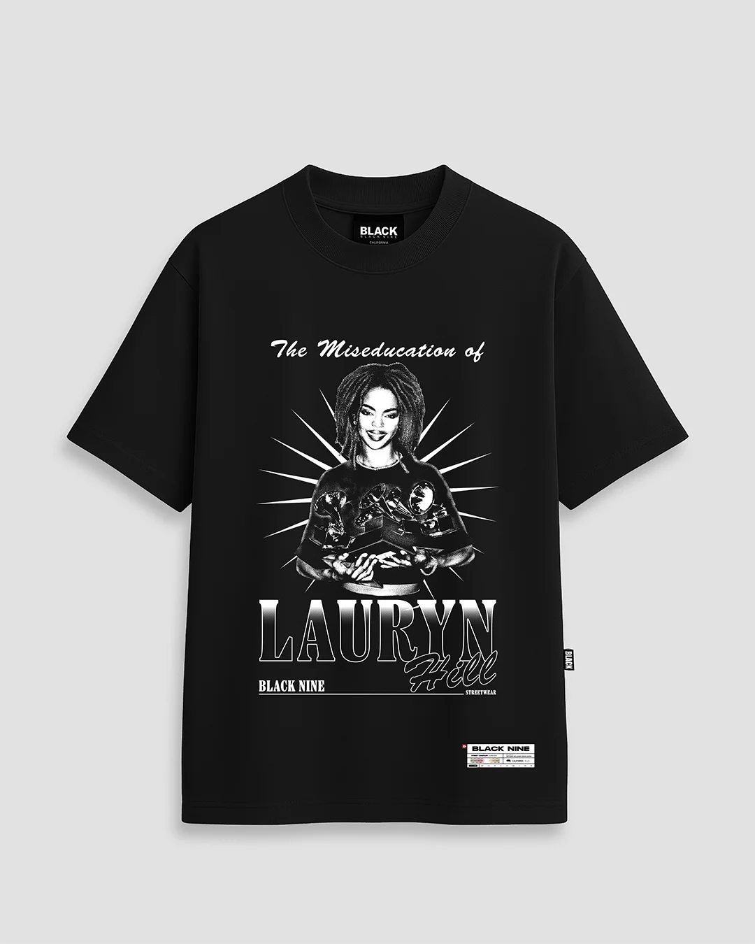 house on the hill tシャツ　90 Camiseta Lauryn Hill Black Nine Streetwear Oversized | Ícone do