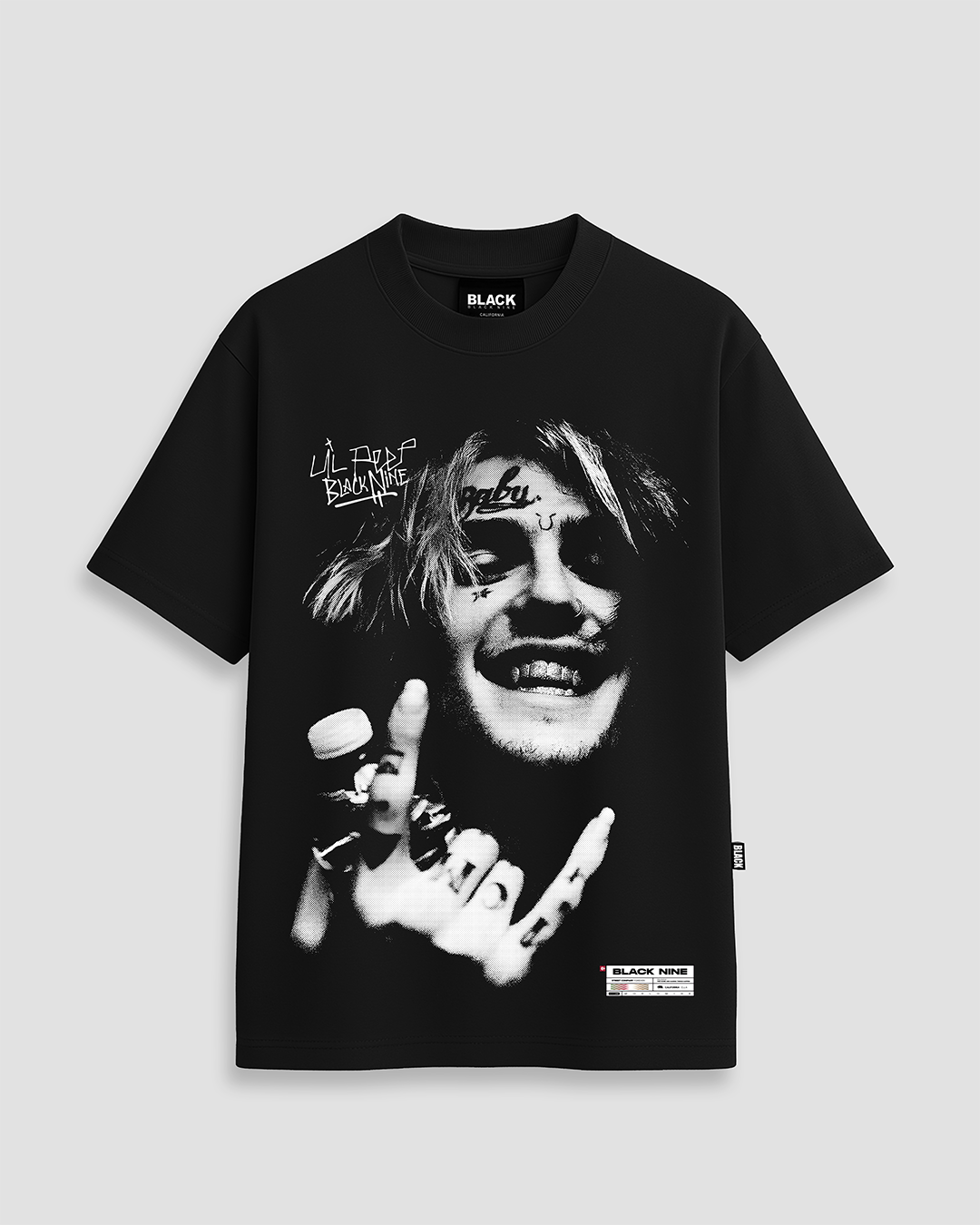 Camiseta Oversized Lil Peep - Preta - B91989