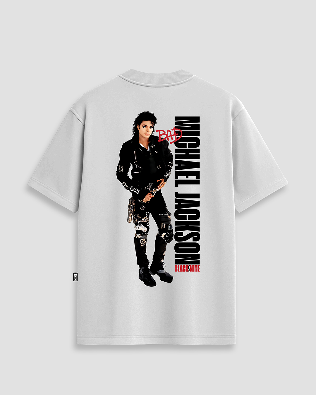 Camiseta Oversized Streetwear Michael Jackson Bad - Branca