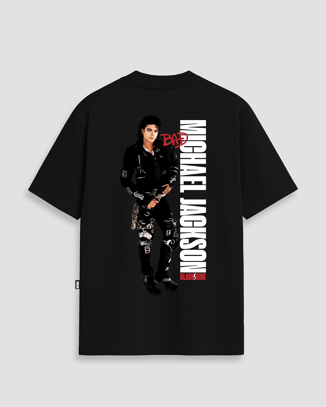 Camiseta Oversized Streetwear Michael Jackson Bad - Branca