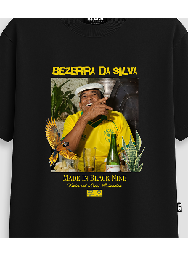 Camiseta Oversized Streetwear Bezerra Brasil Copa - Preta