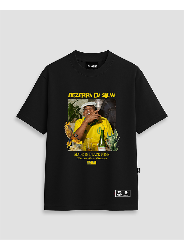 Camiseta Oversized Streetwear Bezerra Brasil Copa - Preta