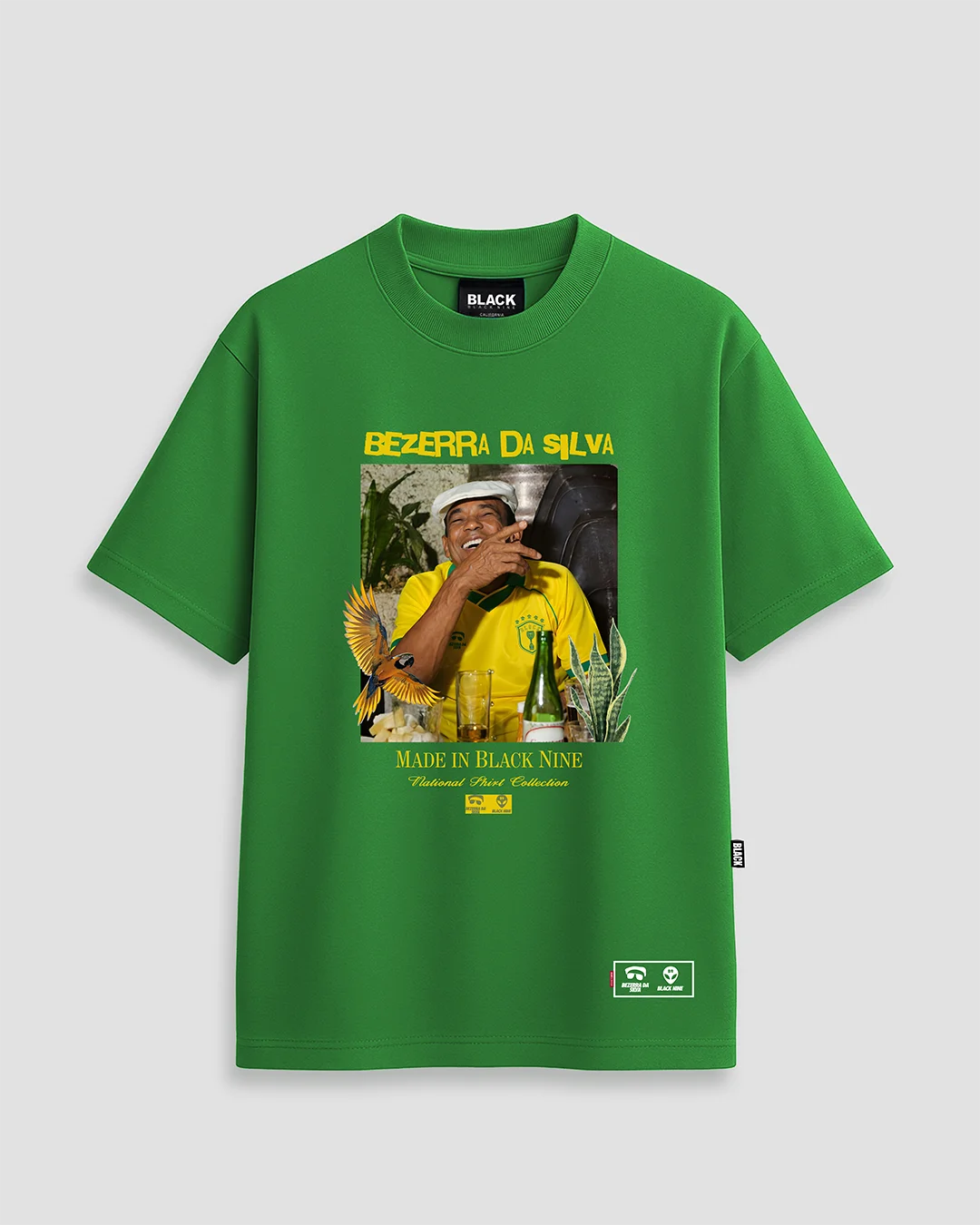 Camiseta Oversized Streetwear Bezerra Brasil Copa - Verde Bandeira