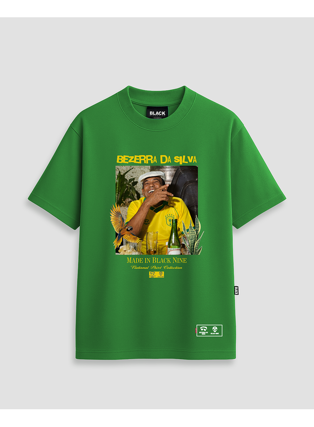 Camiseta Oversized Streetwear Bezerra Brasil Copa - Verde Bandeira