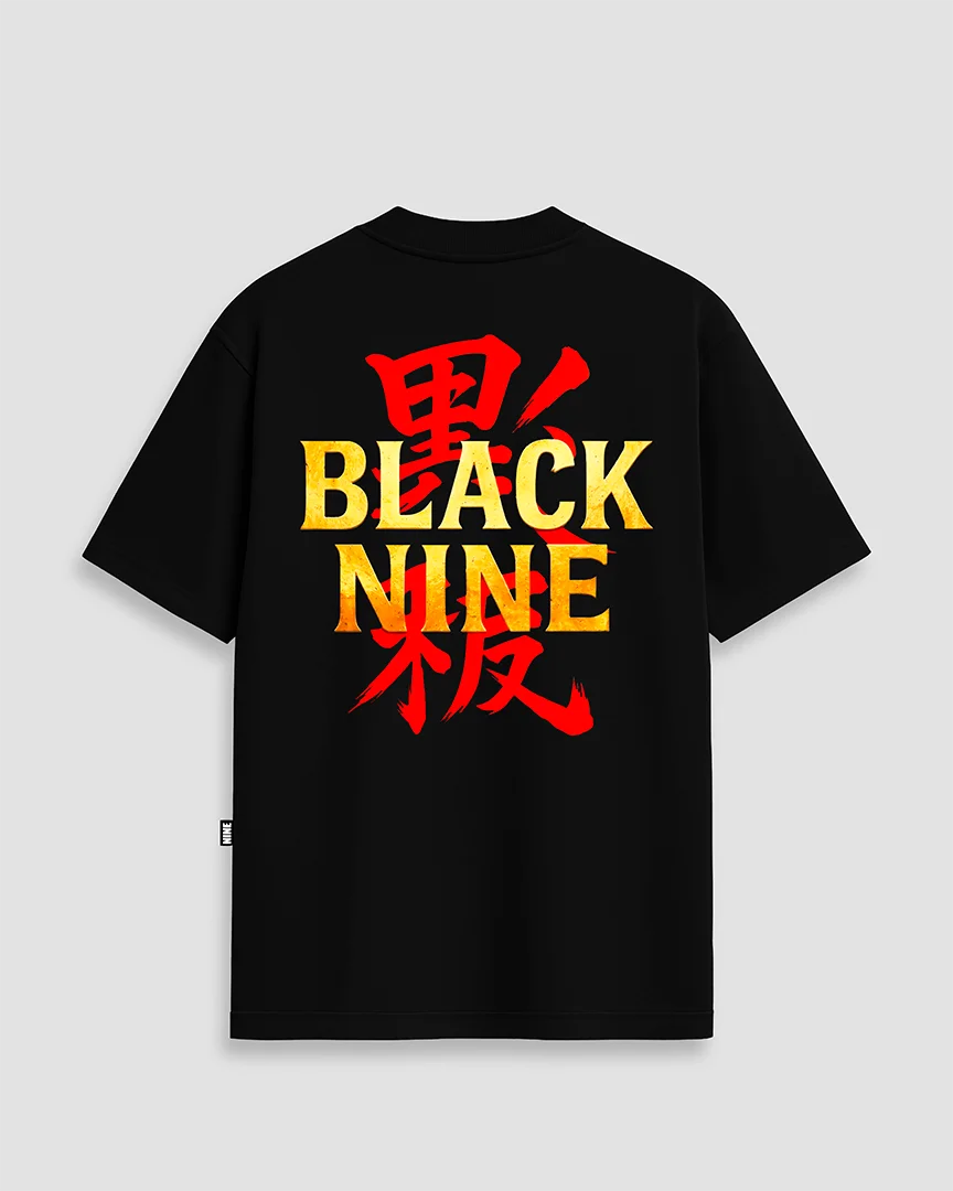 トップス c... Camiseta Oversized Streetwear Oriental 09 - Preta