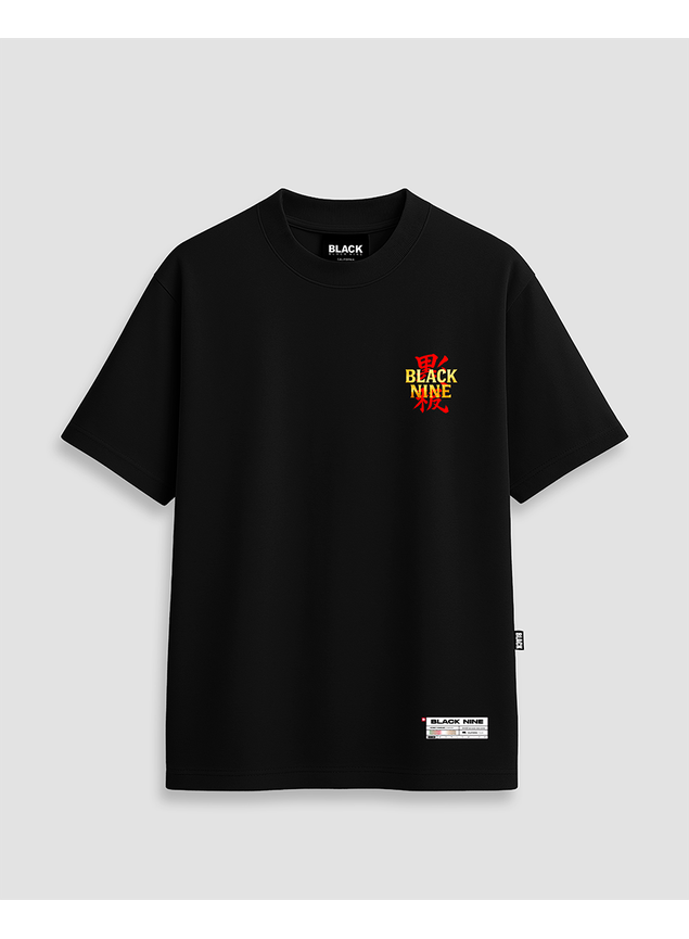 Camiseta Oversized Streetwear Oriental 09 - Preta