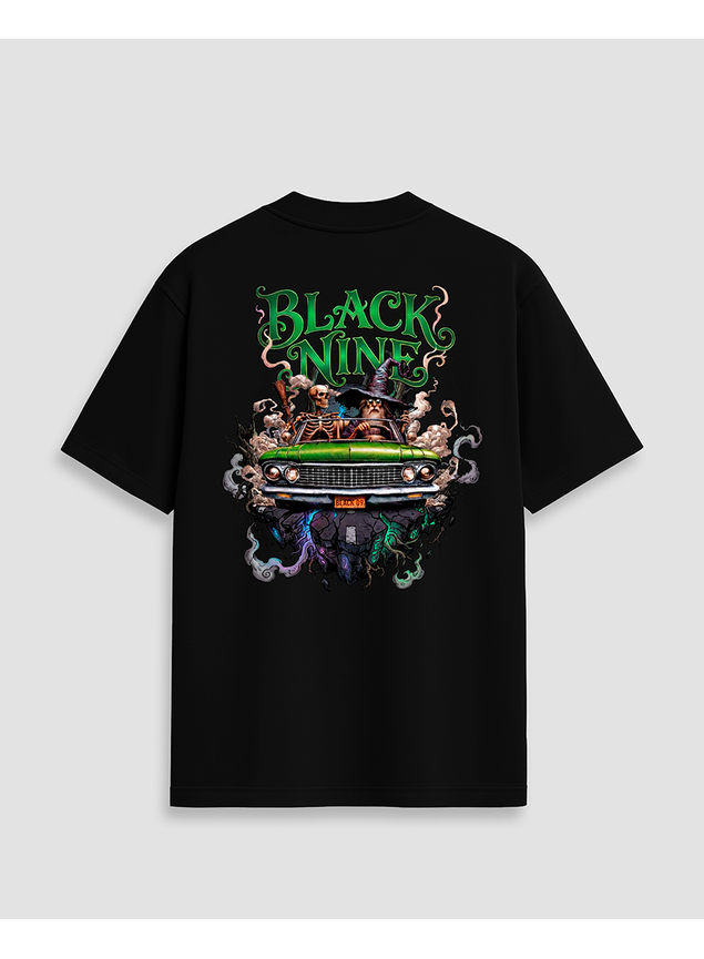 ヨハク　9th anniversary Camiseta Oversized Streetwear Mago Black Nine - Preta