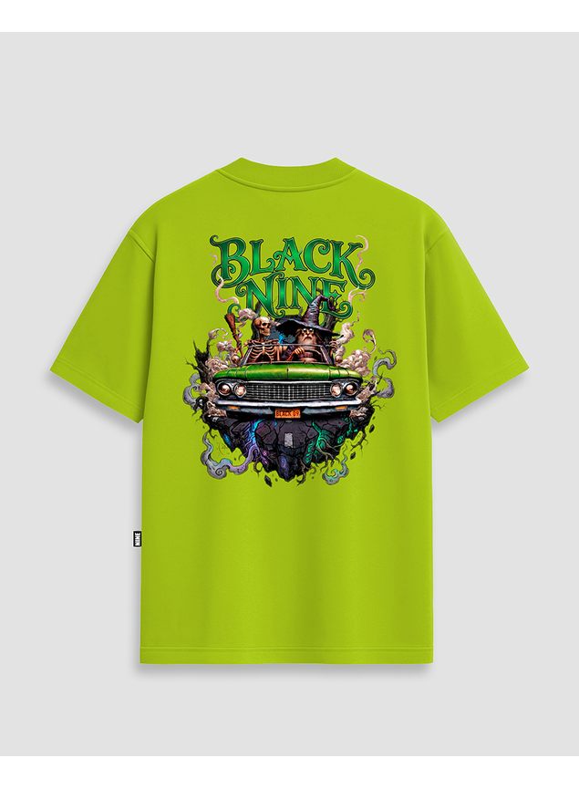 Camiseta Oversized Streetwear Mago Black Nine - Amarelo Esverdeado
