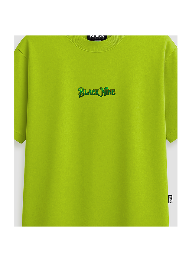 Camiseta Oversized Streetwear Mago Black Nine - Amarelo Esverdeado