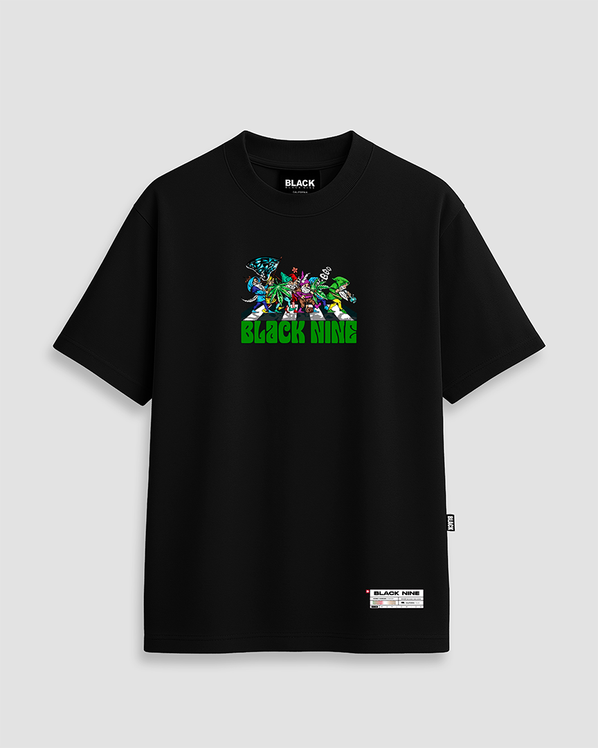 Camiseta Oversized Streetwear Duendes Black Nine - Azul Marinho