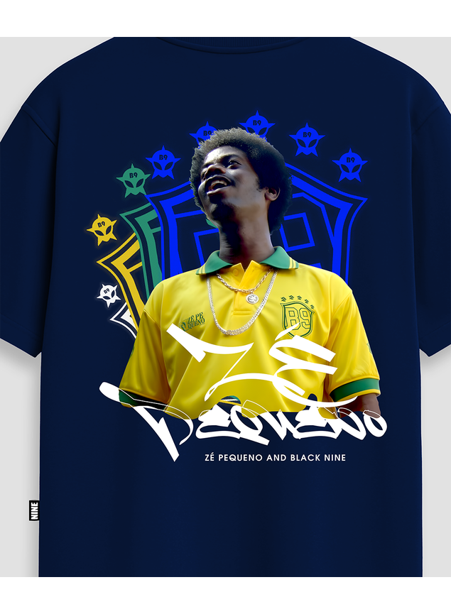Camiseta Oficial Zé Pequeno Brasil - Azul Marinho