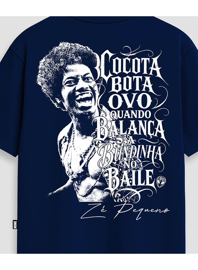 Camiseta Oficial Zé Pequeno Cocota Bota Ovo - Azul Marinho