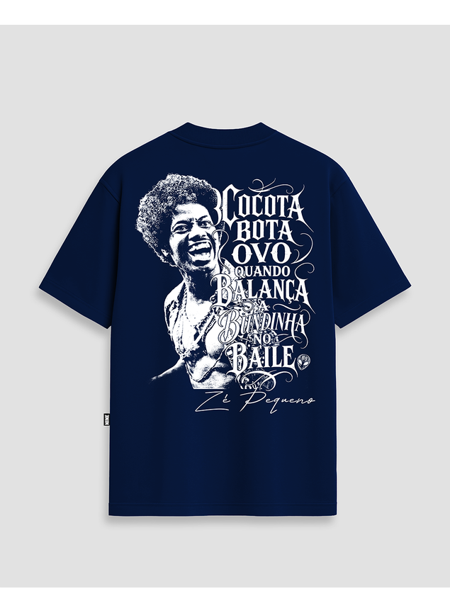 Camiseta Oficial Zé Pequeno Cocota Bota Ovo - Azul Marinho