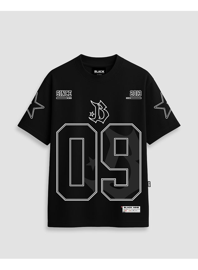 Camiseta Black Nine Number 09 - Preta