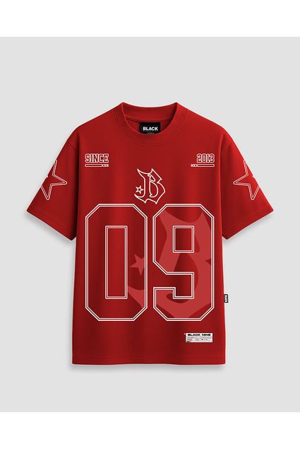 Camiseta Black Nine Number 09 - Vermelha