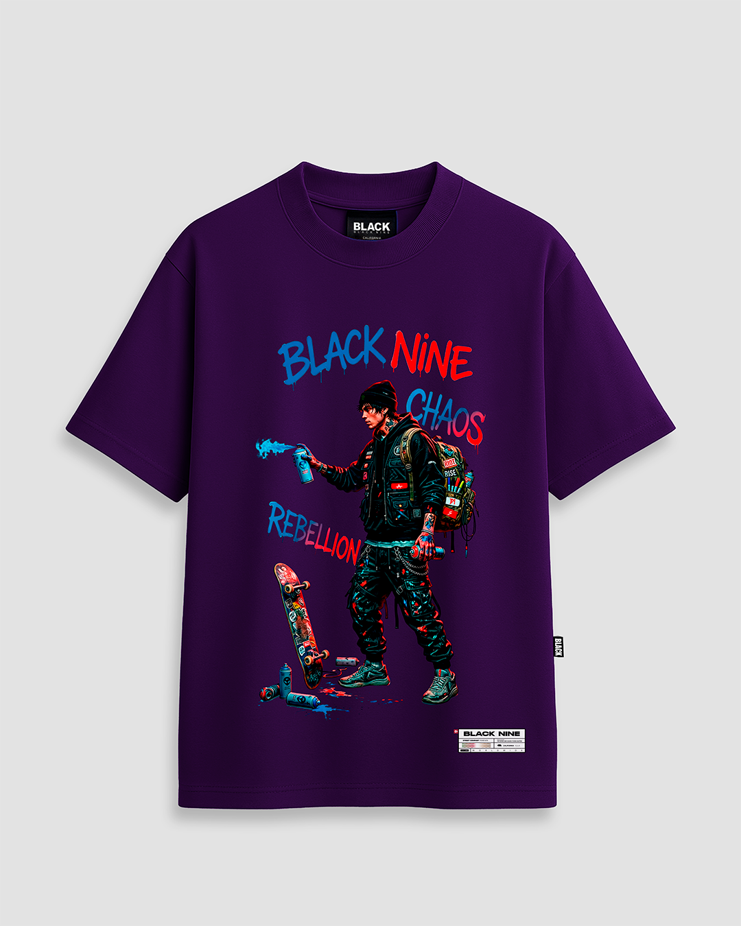 Camiseta Oversized Streetwear Pixação - Preta