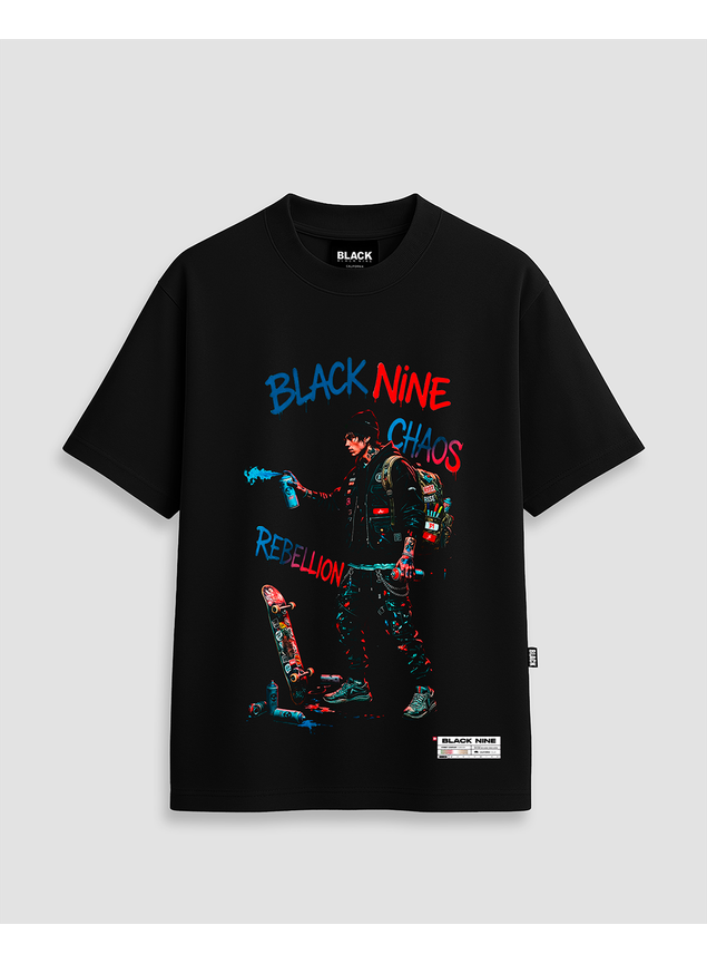 Camiseta Oversized Streetwear Pixação - Preta