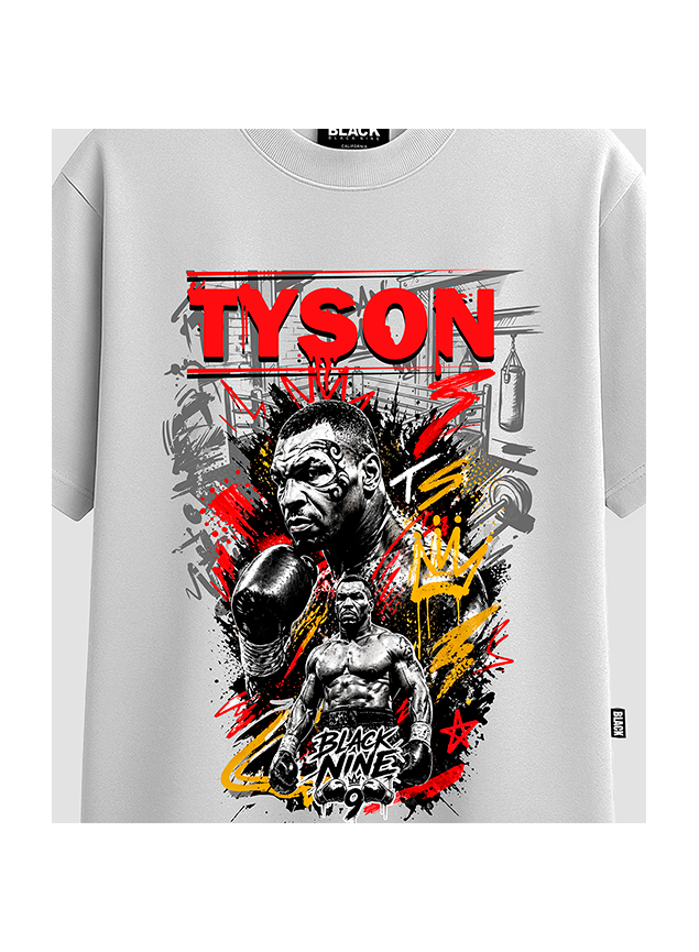 Camiseta Oversized Streetwear Mike Tyson Champion - Branca