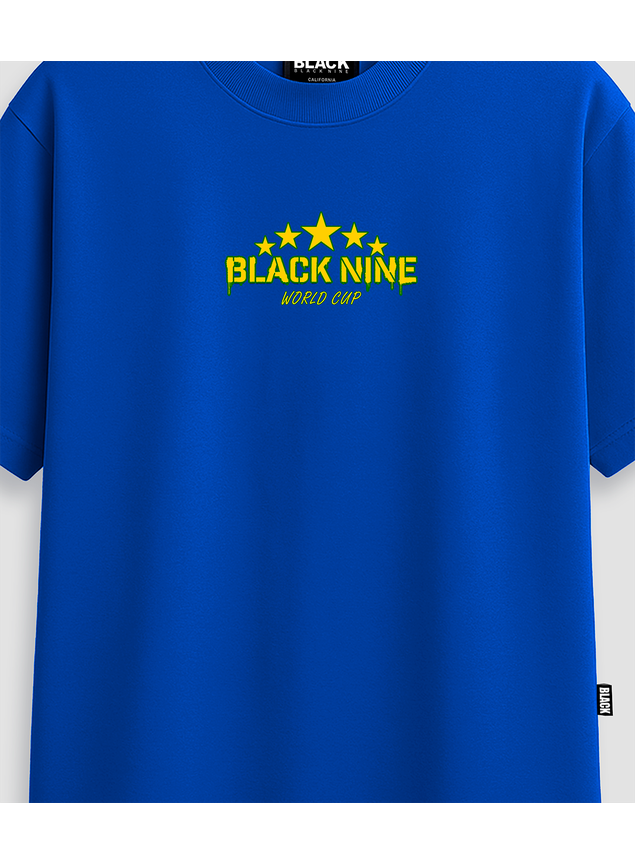Camiseta Oversized Streetwear Copa Retrô - Azul Royal
