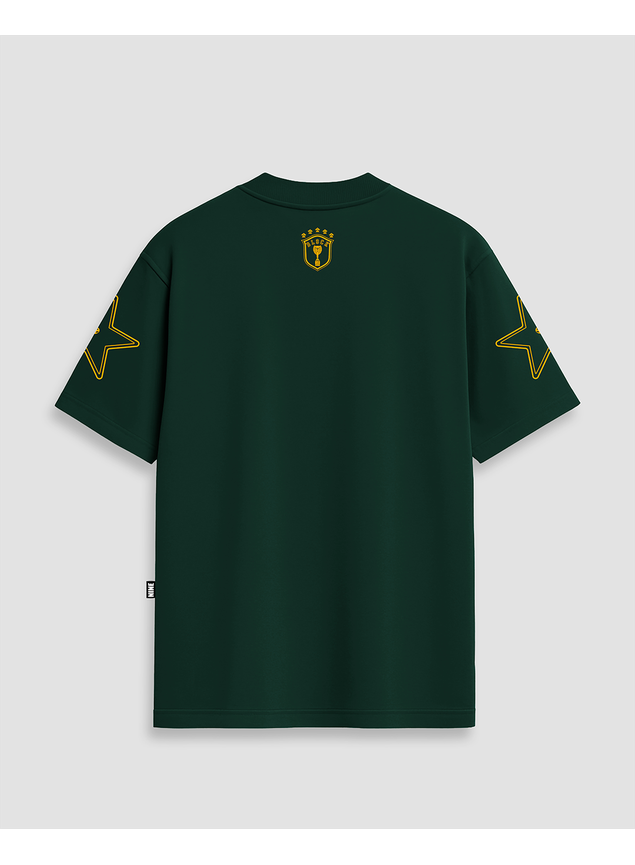 Camiseta Oversized Streetwear Brasil 09 - Verde Arruda Mar