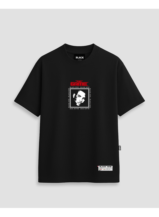 Camiseta Oversized Streetwear The Game - Preta