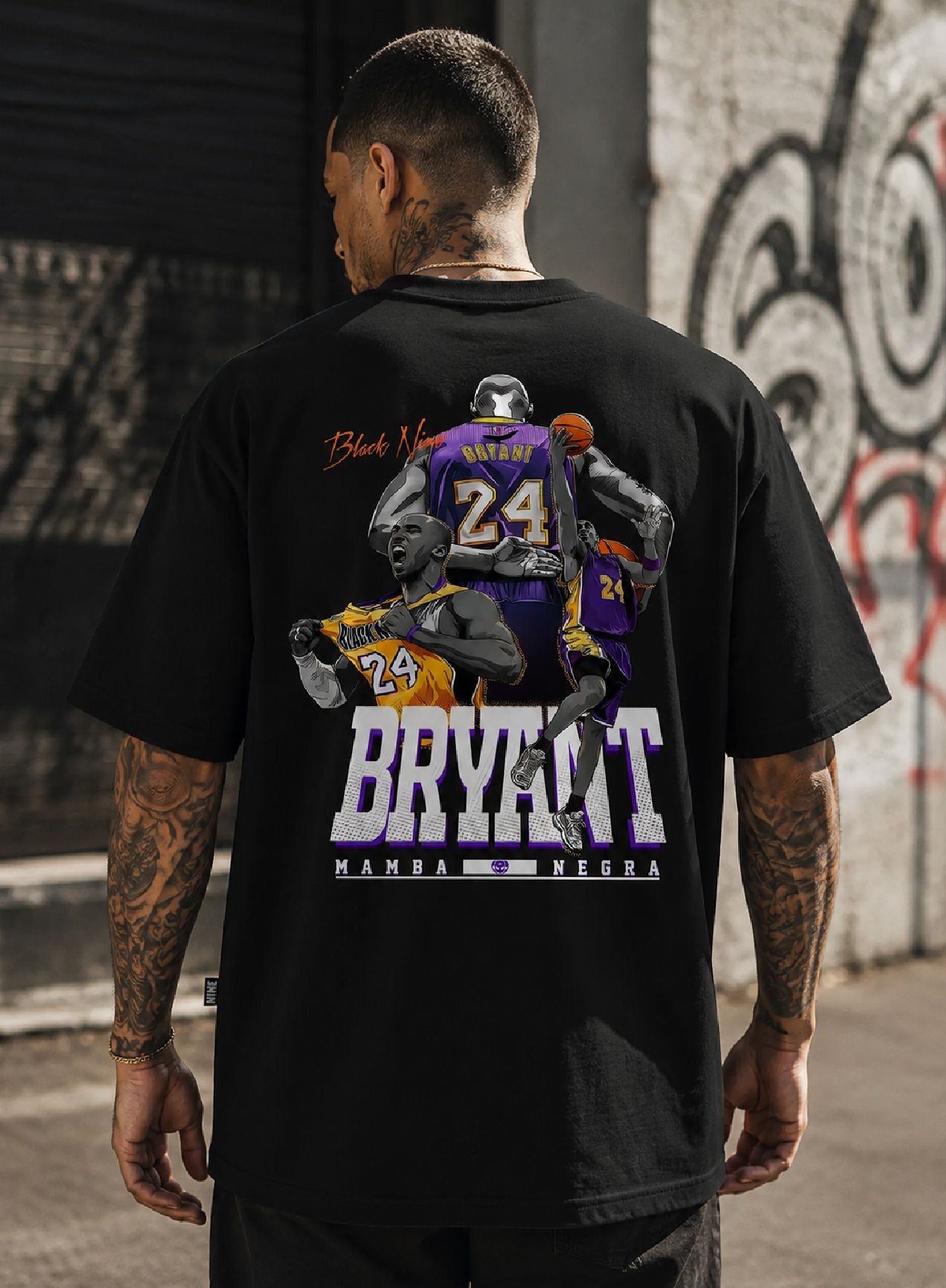 Camiseta Streetwear Kobe Bryant Legends - Preta