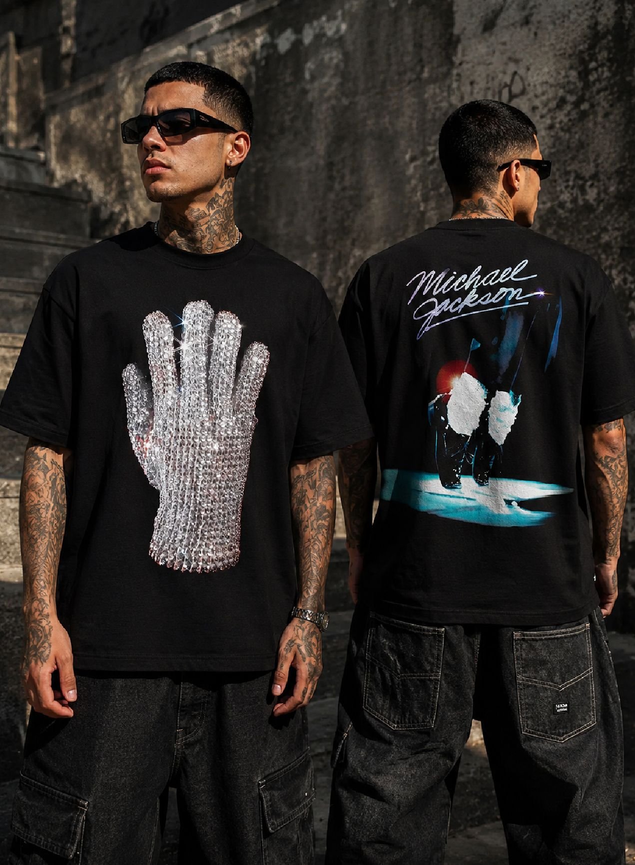 Camiseta Michael Jackson Moonwalk - Preta