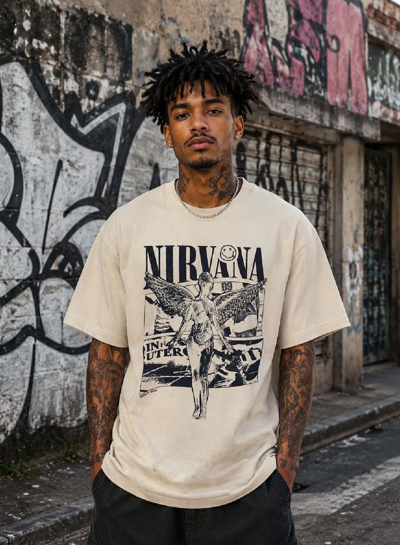 Camiseta Nirvana In Utero - Off White