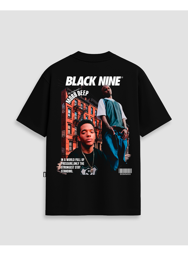 Camiseta Oversized Streetwear Mobb Deep - Preta