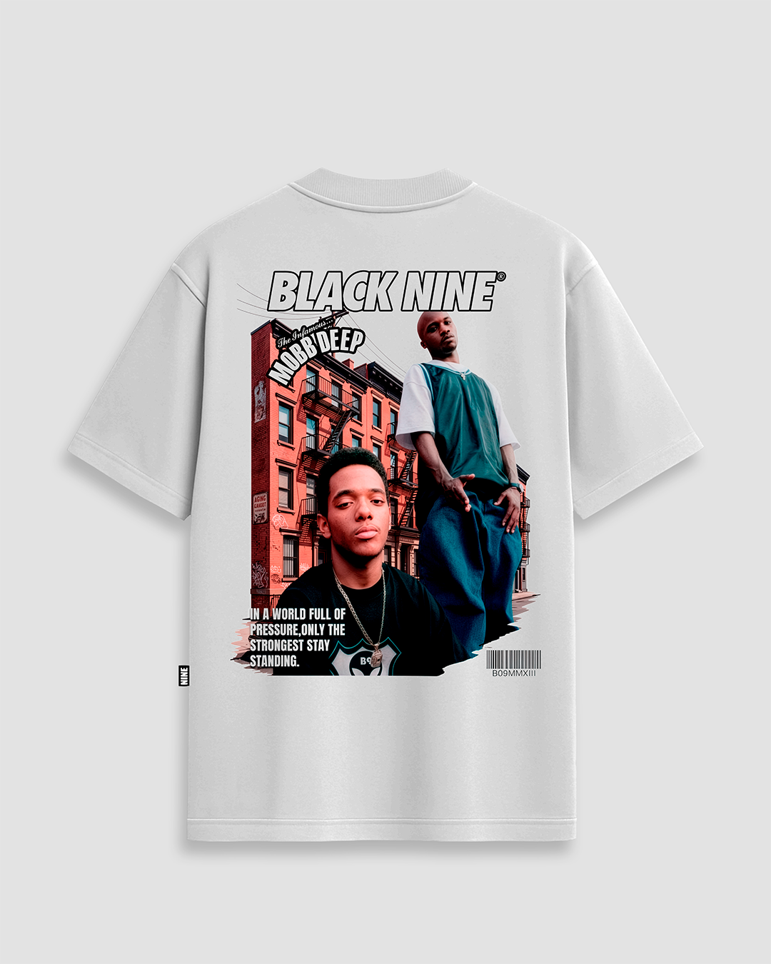 MOBB DEEP Tシャツ L Camiseta Oversized Streetwear Mobb Deep - Branca