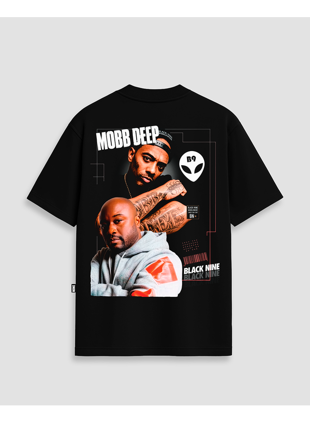 MOBB DEEP Tシャツ L Camiseta Oversized Streetwear Mobb Deep Nyc - Preta