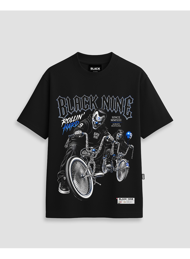 Camiseta Oversized Streetwear Clown Gang - Preta