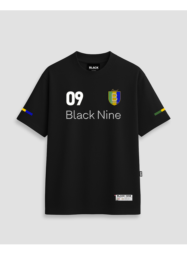 Camiseta Oversized Streetwear Brasil 09 - Preta