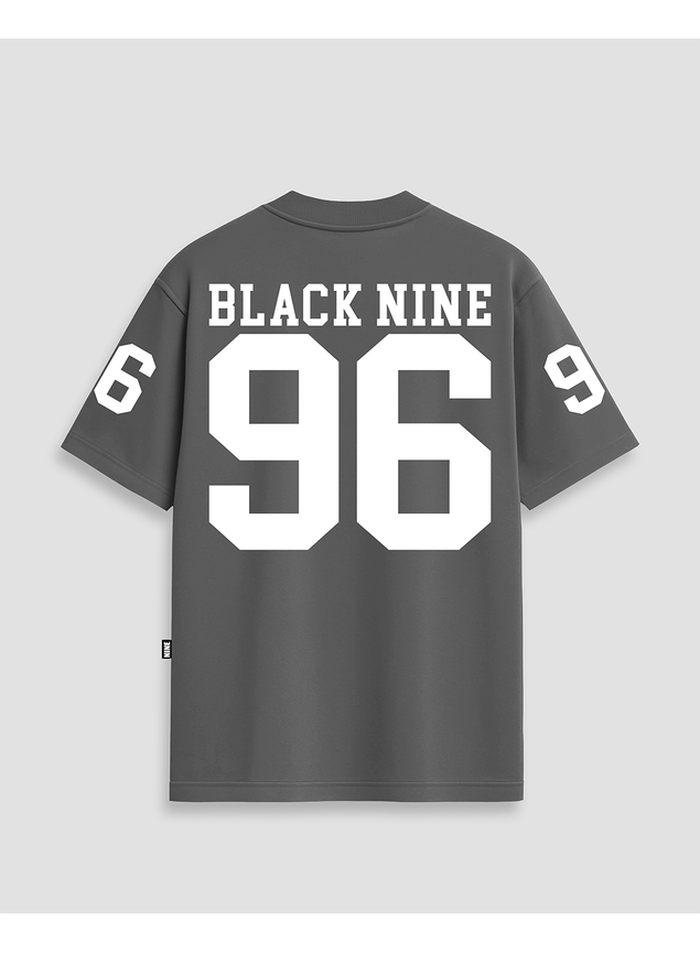 有栖1 Camiseta Oversized Streetwear 96 Black Nine - Chumbo