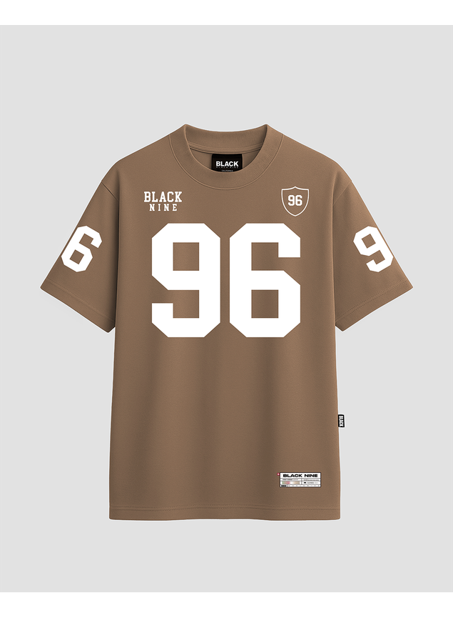 Camiseta Oversized Streetwear 96 Black Nine - Marrom